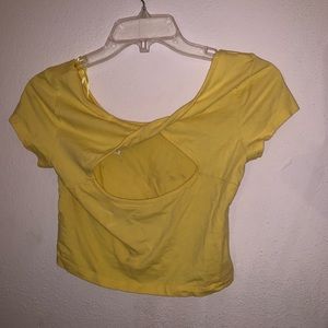 Yellow crop top